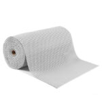 Non Slip Multipurpose Rubber Mat by Meters with Ribbed Pattern PVC Heavy Duty Rug for Bath Runner Kitchen Shelves and Drawer Liner Gray
