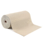 Non Slip Multipurpose Rubber Mat by Meters with Ribbed Pattern PVC Heavy Duty Rug for Bath Runner Kitchen Shelves and Drawer Liner Beige