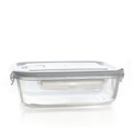 Set of 3 Glass Meal Prep Container with Airtight Leakproof Locking Lid Glass Storage Container for Lunch Food Prep and Lunch Box - Image 5