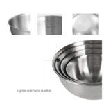 Stainless Steel Mixing Bowls Kitchen and Home Essential for Food Storage Serving Salad Food Prep and Baking Dishwasher Safe Silver - Image 4