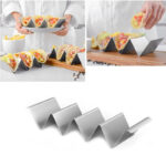 33 CM Stainless Steel Stand Rack with Handles Tortilla Holder Serving Tray with 4 Compartments for Restaurant and Home Use Silver - Image 4