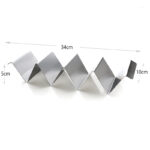 33 CM Stainless Steel Stand Rack with Handles Tortilla Holder Serving Tray with 4 Compartments for Restaurant and Home Use Silver - Image 3