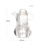 50 ML Transparent Acrylic Oil and Vinegar Dispenser Bottle with Leak Proof Lid and Spout Ideal for Olive Oil Sesame Oil Vinegar and Soy Sauce 1 Piece - Image 3
