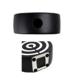 13 CM Striped Ceramic Circular Shape Flower Vase Modern and Abstract Vases Centerpiece Decorative Ornaments for Home Decor 1 Piece Black and White - Image 4