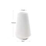 14 CM Ceramic Flower Vase Matte Finishing Design Minimalist Elegant Vases Centerpiece Decorative Ornaments for Home Decor 1 Piece White - Image 3