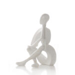 15 CM Resin Handcrafted Abstract Introspection Sculpture Figurines Modern Figure Craft Art Hand Carved Statue Decorative Ornaments for Home Decor - Image 2