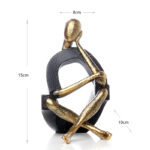 15 CM Resin Handcrafted Abstract Introspection Sculpture Figurines Modern Figure Craft Art Hand Carved Statue Decorative Ornaments for Home Decor - Image 3