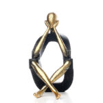 15 CM Resin Handcrafted Abstract Introspection Sculpture Figurines Modern Figure Craft Art Hand Carved Statue Decorative Ornaments for Home Decor