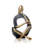 15 CM Resin Handcrafted Abstract Introspection Sculpture Figurines Modern Figure Craft Art Hand Carved Statue Decorative Ornaments for Home Decor