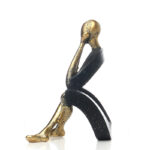 15 CM Resin Handcrafted Abstract Introspection Sculpture Figurines Modern Figure Craft Art Hand Carved Statue Decorative Ornaments for Home Decor - Image 2