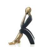 15 CM Resin Handcrafted Abstract Introspection Sculpture Figurines Modern Figure Craft Art Hand Carved Statue Decorative Ornaments for Home Decor - Image 2