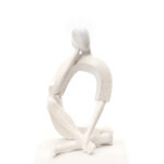 15 CM Resin Handcrafted Abstract Introspection Sculpture Figurines Modern Figure Craft Art Hand Carved Statue Decorative Ornaments for Home Decor