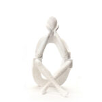 15 CM Resin Handcrafted Abstract Introspection Sculpture Figurines Modern Figure Craft Art Hand Carved Statue Decorative Ornaments for Home Decor