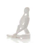 15 CM Resin Handcrafted Abstract Introspection Sculpture Figurines Modern Figure Craft Art Hand Carved Statue Decorative Ornaments for Home Decor - Image 2