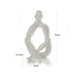 15 CM Resin Handcrafted Abstract Introspection Sculpture Figurines Modern Figure Craft Art Hand Carved Statue Decorative Ornaments for Home Decor - Image 3