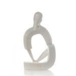 15 CM Resin Handcrafted Abstract Introspection Sculpture Figurines Modern Figure Craft Art Hand Carved Statue Decorative Ornaments for Home Decor - Image 4