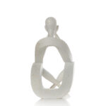 15 CM Resin Handcrafted Abstract Introspection Sculpture Figurines Modern Figure Craft Art Hand Carved Statue Decorative Ornaments for Home Decor - Image 4