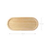 Bamboo Wooden Oval Tray Multipurpose Serving Tray Oval Serving Platter for Fruits Cheese Snacks and Desserts 1 Piece - Image 3