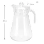 2 L Acrylic Carafe Pitcher with Lid and Handle Unbreakable Jug Drink Container for Water Iced Tea Juice and Cold Beverage 1 Piece Transparent - Image 3