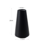 20 CM Ceramic Flower Vase Matte Finishing Design Minimalist Elegant Vases Centerpiece Decorative Ornaments for Home Decor 1 Piece Black - Image 3