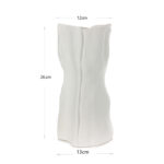 26 CM Modern Creative Handmade Ceramic Flower Vase Matte Finishing Design Vases Centerpiece Decorative Ornaments for Home Decor 1 Piece White - Image 3