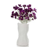 23 CM Modern Creative Handmade Ceramic Flower Vase Matte Finishing Design Vases Centerpiece Decorative Ornaments for Home Decor 1 Piece White - Image 2