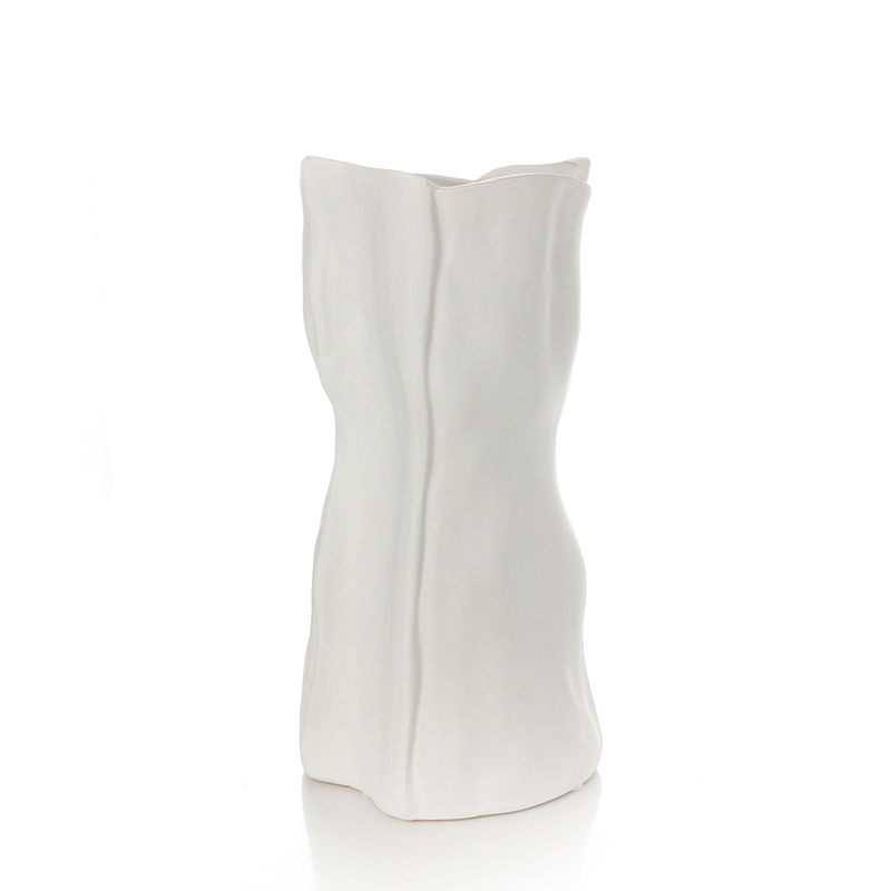 26 CM Modern Creative Handmade Ceramic Flower Vase Matte Finishing Design Vases Centerpiece Decorative Ornaments for Home Decor 1 Piece White (11) 26 CM Modern Creative Handmade Ceramic Flower Vase Matte Finishing Design Vases Centerpiece Decorative Ornaments for Home Decor 1 Piece White - Image 1