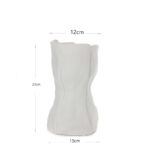 23 CM Modern Creative Handmade Ceramic Flower Vase Matte Finishing Design Vases Centerpiece Decorative Ornaments for Home Decor 1 Piece White - Image 3