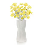 26 CM Modern Creative Handmade Ceramic Flower Vase Matte Finishing Design Vases Centerpiece Decorative Ornaments for Home Decor 1 Piece White - Image 2