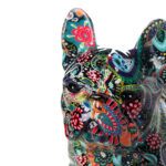 27 CM Resin Colorful French Bulldog Sculpture Figurines Graffiti Bulldog Figurine Display Art Statue Decorative Ornaments for Home Decor - Image 2