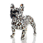 27 CM Resin Colorful French Bulldog Sculpture Figurines Graffiti Bulldog Figurine Display Art Statue Decorative Ornaments for Home Decor