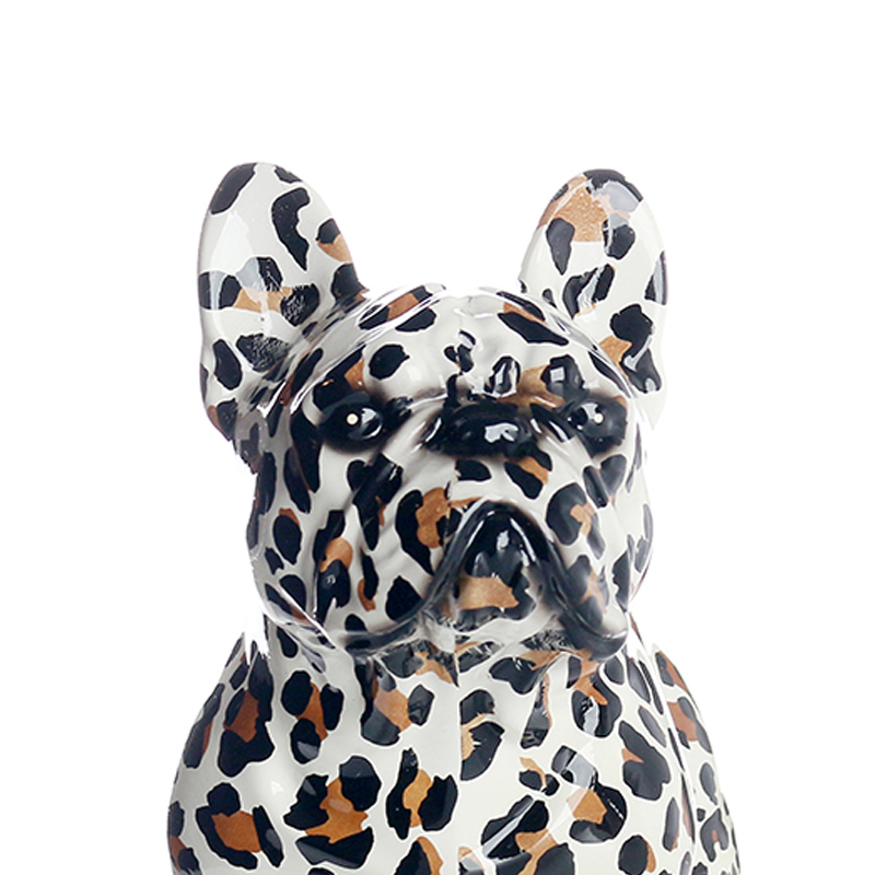 27 CM Resin Colorful French Bulldog Sculpture Figurines Graffiti Bulldog Figurine Display Art Statue Decorative Ornaments for Home Decor - Image 2