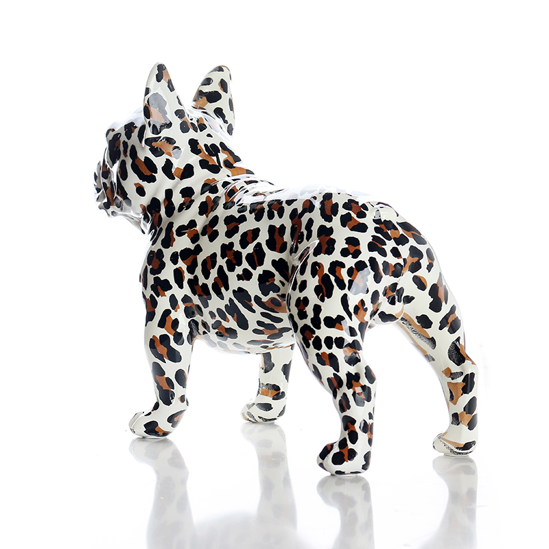 27 CM Resin Colorful French Bulldog Sculpture Figurines Graffiti Bulldog Figurine Display Art Statue Decorative Ornaments for Home Decor - Image 4