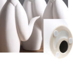 28 CM Ceramic Fat Lady Dancer Sculpture Figurines Modern Dancing Women Statue Dancing Girl Figurine Decorative Ornaments for Home Decor 1 Piece White - Image 4