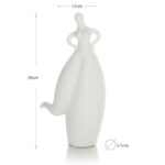 28 CM Ceramic Fat Lady Dancer Sculpture Figurines Modern Dancing Women Statue Dancing Girl Figurine Decorative Ornaments for Home Decor 1 Piece White - Image 3