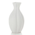 30 CM Modern Creative Handmade Ceramic Flower Vase Matte Finishing Design Vases Centerpiece Decorative Ornaments for Home Decor 1 Piece White