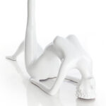 38 CM Handmade Resin Acrobat Girl Sculpture Figurines Beauty Candlestick Figurine Gymnast Display Art Statue Decorative Ornaments for Home Decor White - Image 2