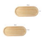 Bamboo Wooden Oval Tray Multipurpose Serving Trays Oval Serving Platters for Fruits Cheese Snacks and Desserts 1 Piece - Image 3