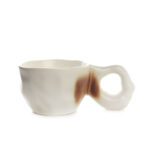 300 ML Handcrafted Ceramic Coffee Mug with Handle Heat Resistant Creative Design Mugs Ceramic Cup for Coffee Tea Milk and Hot Chocolate 1 Piece White