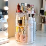 32 CM Acrylic 360° Rotating Makeup Organizers Display Spinning Organizer Stand Adjustable Storage Display Case for Perfume Cosmetic and Makeup 1 Piece - Image 2
