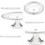 Clear Acrylic Cake Stand Multipurpose Round Serving Stand Countertop Food Serving Tray for Cake Fruits Vegetables and Snacks 1 Piece - Image 4