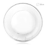 30 CM Clear Acrylic Dish Plate Multipurpose Round Serving Stand Countertop Food Serving Tray for Cake Fruits Vegetables and Snacks 1 Piece - Image 3