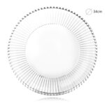34 CM Clear Acrylic Dish Plate Multipurpose Round Serving Stand Countertop Food Serving Tray for Cake Fruits Vegetables and Snacks 1 Piece - Image 3