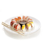 34 CM Clear Acrylic Dish Plate Multipurpose Round Serving Stand Countertop Food Serving Tray for Cake Fruits Vegetables and Snacks 1 Piece - Image 2