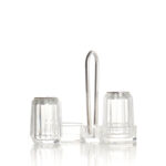 Clear Acrylic Salt and Pepper Shaker Set with Stand Multipurpose Kitchen Storage Containers Dispenser Bottles for Storing Salt Pepper and Spices - Image 4