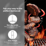 Grill Manual Fan BBQ Hand Held Plastic Grill Fan Hand Crank Barbecue Blower Fan Charcoal Starter Combustion Supporting Tool Grill Accessory 1 Piece - Image 4