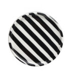 250 ML Hand Painted Ceramic Tea Mug with Matching Saucer Striped Coffee Cup Art Modern Design Mugs for Latte Milk and Hot Chocolate Black and White - Image 2