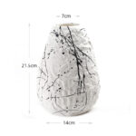 22 CM Modern Creative Handmade Ceramic Flower Vase Craft Ink Painting Pattern Vases Centerpiece Decorative Ornaments for Home Decor 1 Piece - Image 3