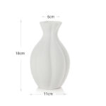 18 CM Modern Creative Handmade Ceramic Flower Vase Matte Finishing Design Vases Centerpiece Decorative Ornaments for Home Decor 1 Piece White - Image 3