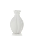 18 CM Modern Creative Handmade Ceramic Flower Vase Matte Finishing Design Vases Centerpiece Decorative Ornaments for Home Decor 1 Piece White